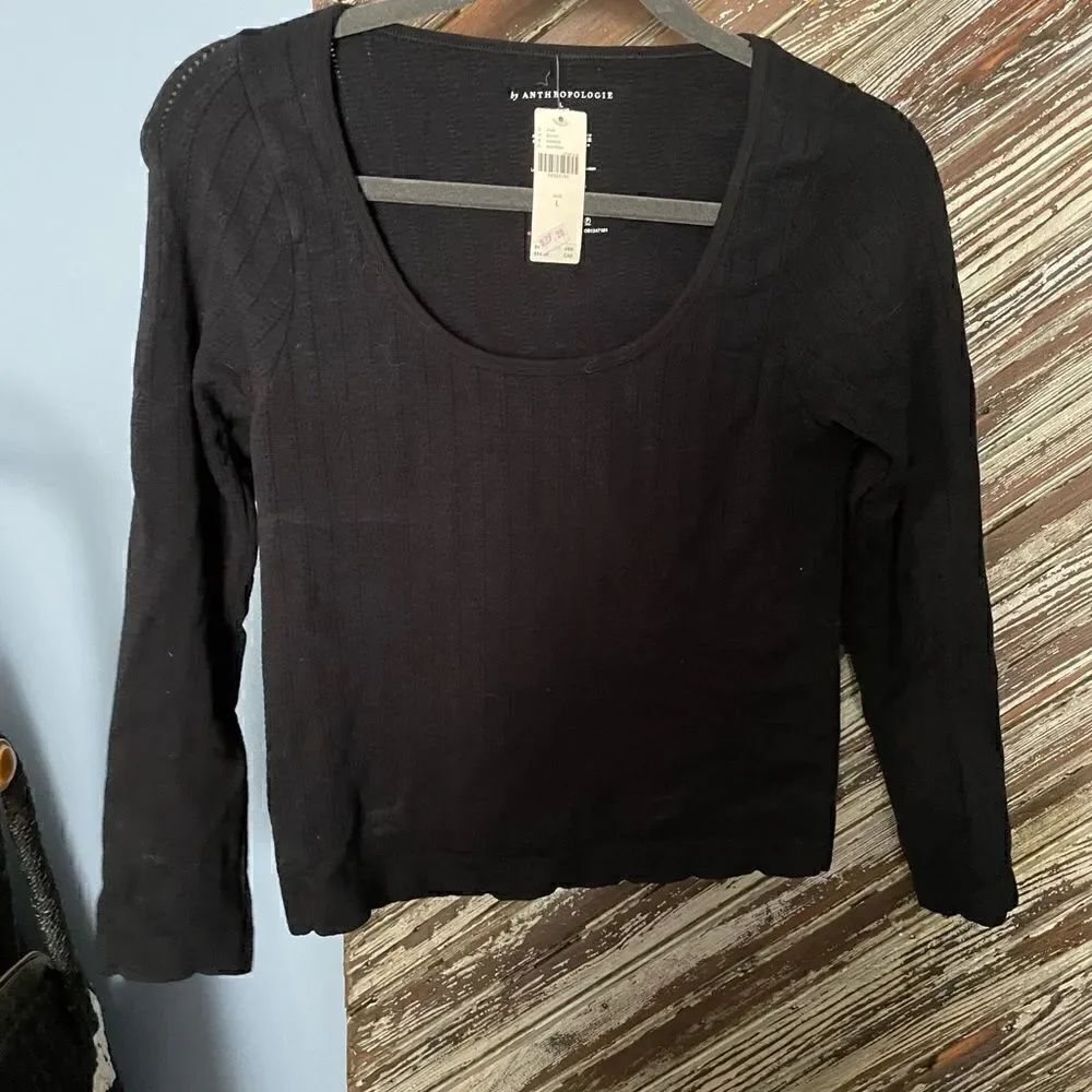 Anthropologie scoop neck stretch top 